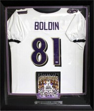 A.Boldin Baltimore Football Team  - 30x34 Framed Auto Custom Jersey