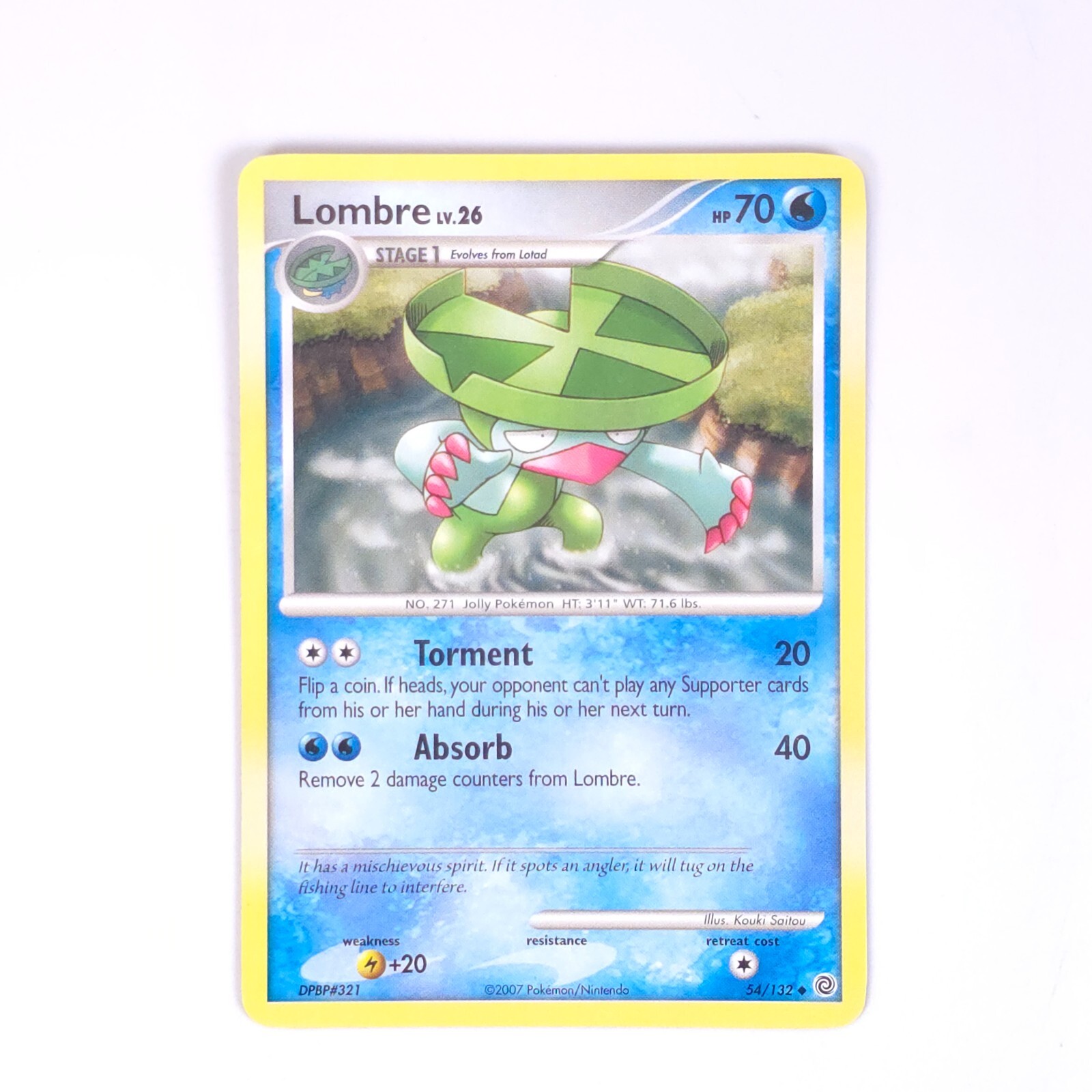 Lombre 54/132 Pokemon Secret Wonders Uncommon NM