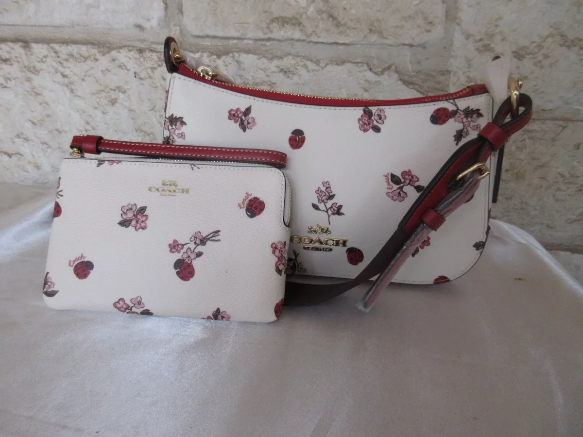 Coach Jes Baguette With Ladybug Floral Print