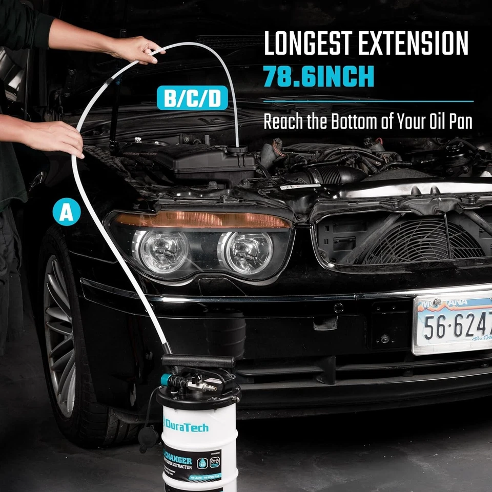 DURATECH 6.5L Oil Extractor Pump Pneumatic/Manual with Pipe Storage Units NEW - Image 3 of 4