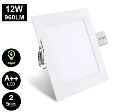 12W LED SQUARE Recessed Ceiling Flat Panel Down Light Ultra Slim Cool White170MM