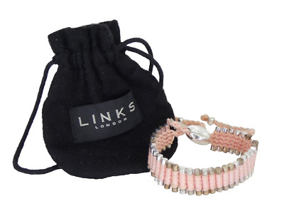 Links of London Armband Freundschaft rosa Sterling Silber verstellbar Geschenk Etui