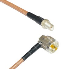 RG400 SMA FEMALE to UHF Male Angle RF Cable FAST-SHIP LOT