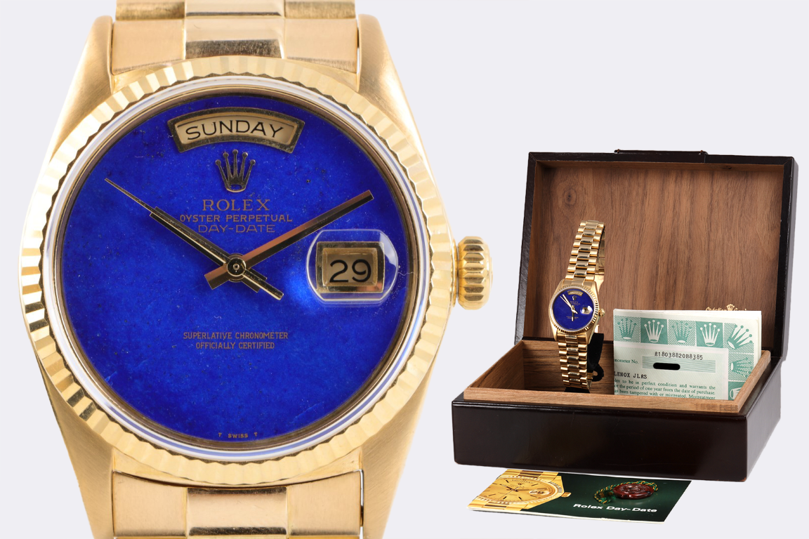 Watch Day Date Lapis Lazuli Rolex 18038 Day-Date LAPIS Dial 18k
