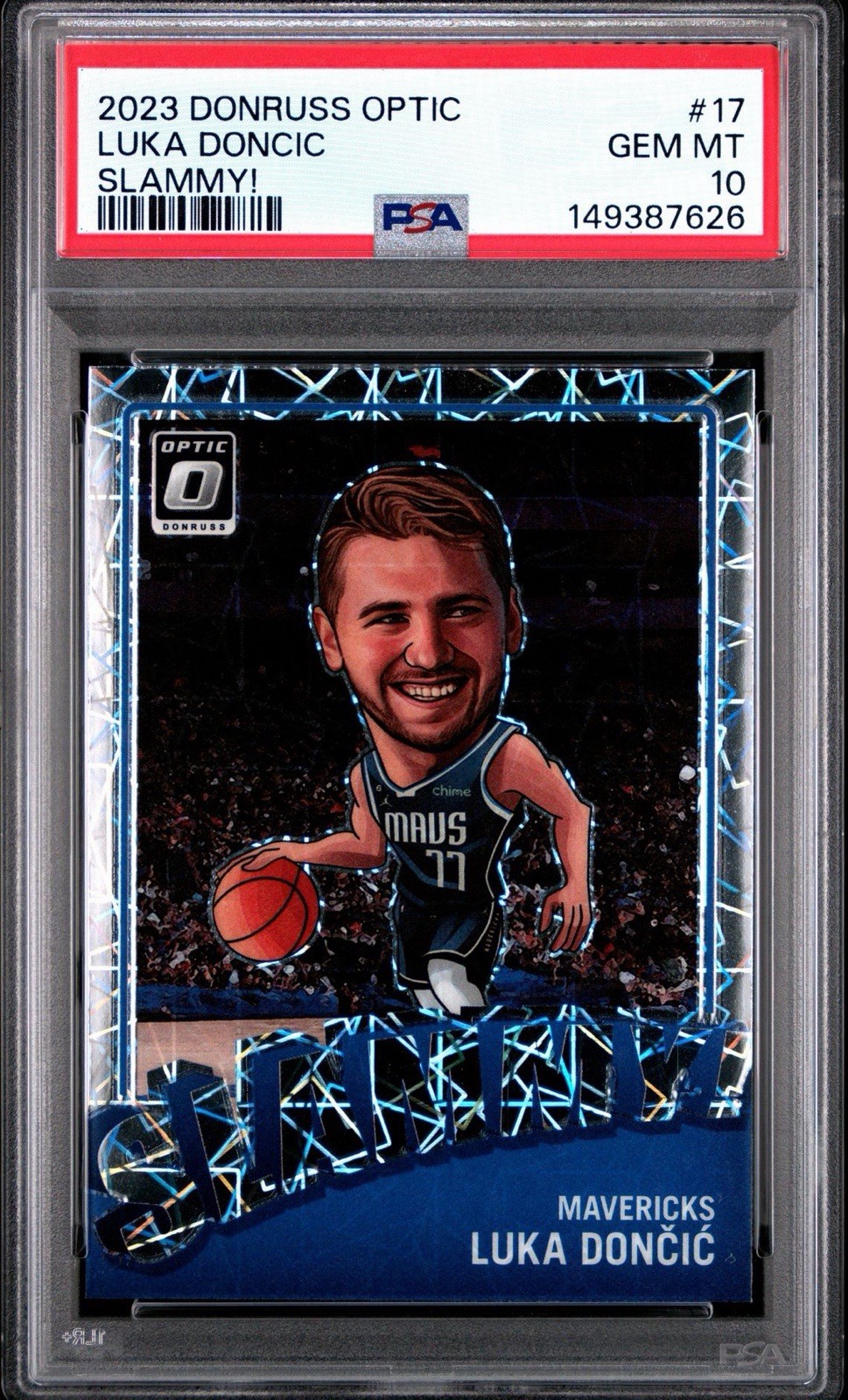 2023 PANINI DONRUSS OPTIC SLAMMY! #17 LUKA DONCIC PSA 10 CASE HIT