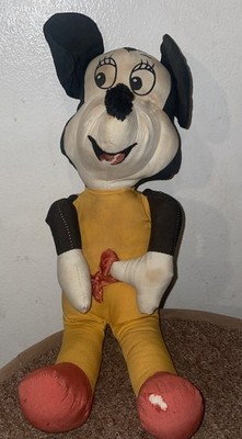 1940s Vtg Mickey Mouse Plush Cloth Disney As Is 40s 50s