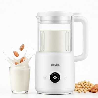 olayks Nut Milk Maker Machine, 20oz Automatic Soy Milk Maker with 12 Blades f...