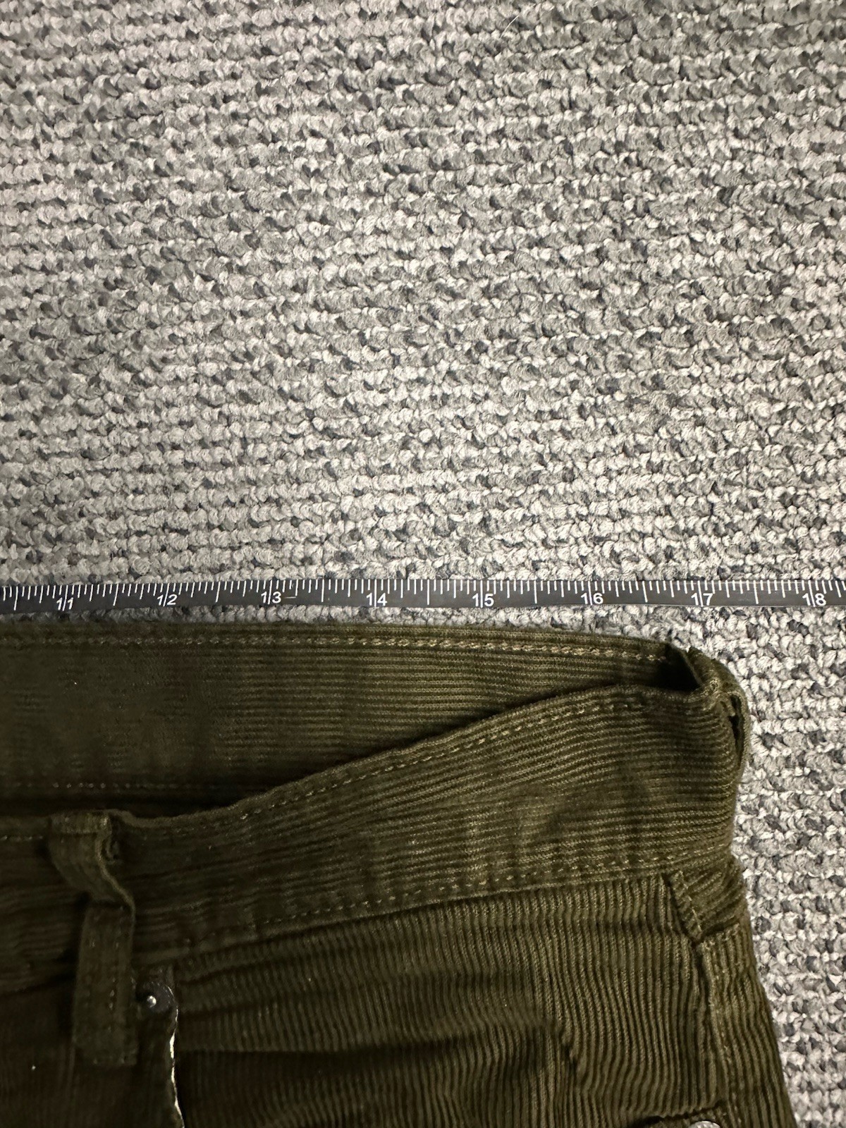 J.Crew 484 Corduroy Pants Mens 32x30 Olive Green Slim Straight image 7