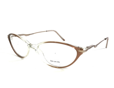 Voyant Eyeglasses Frames NEVA 5061 301 Clear Brown Gradient Matte Gold 50-17-128