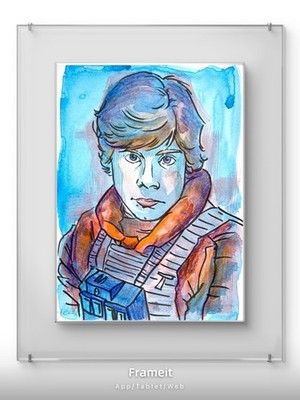 Original Luke Skywalker 1 Painting By Alannah Dyer- Acrylic 9x12 in. Star Wars