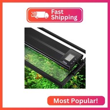 hygger Auto On Off LED Aquarium Light 24-30 Inches Dimmable 7 Colors Full Spectr