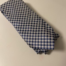 Brooks Brothers Men  s Red Fleece Cotton Tie Blue And White Check NWT