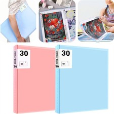 2PCS A3 Diamond Painting Storage Book for Art Portfolio Folder Photo Blue Pink