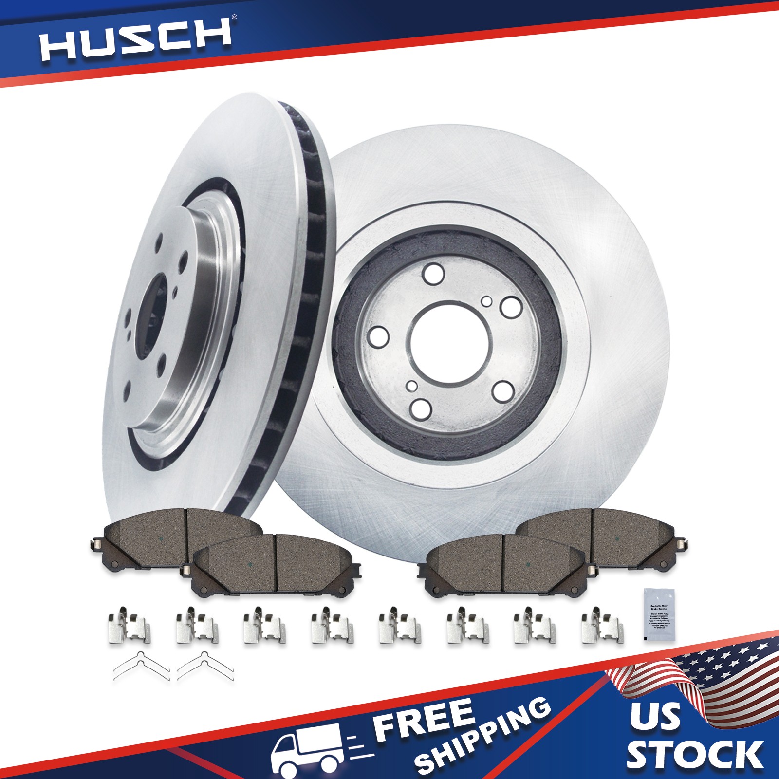 Front Disc Rotors and Brake Pads for Toyota Highlander/Sienna&Lexus NX300/RX350