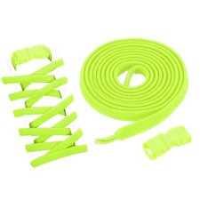 8 Pack Elastic Tieless Shoe Laces for Adults Sneakers, Fluorescent Green