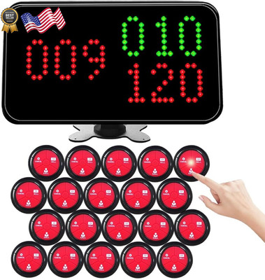 KOQICALL Wireless Calling System Call Waiter Pager 3 Digit Number Pagers