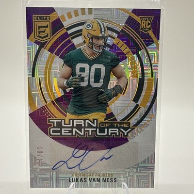 Lukas Van Ness Turn Of The Century Auto 10/10 2023 Donruss Elite Rookie Packers