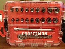 Craftsman 20pc 14 Drive Ratchet Socket Set Tool Wrench Sae And Metric Craftsman 20pc 14 Drive Ratchet Socket Set Tool Wrench Sae And Metric