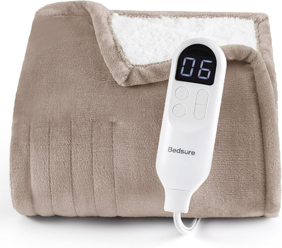 Heated Blanket Throw Blanket - Fast Heating Electric Blanket, Soft ...