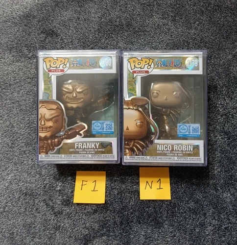 One Piece Bronze Funko Statue Franky Nico Robin Pop! Plus Sealed In Protectors