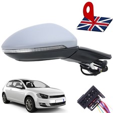 For VW Golf Mk7 2013-20 Right Driver Electric Door Wing Mirror Heated Power Fold