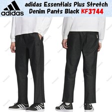adidas Essentials Plus Stretch Denim Pants Black KF3744 Japan Size