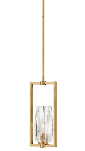 Hinkley Lighting 38257 Ana 1 Light 7"W Crystal Mini Pendant - Brass - Picture 1 of 3