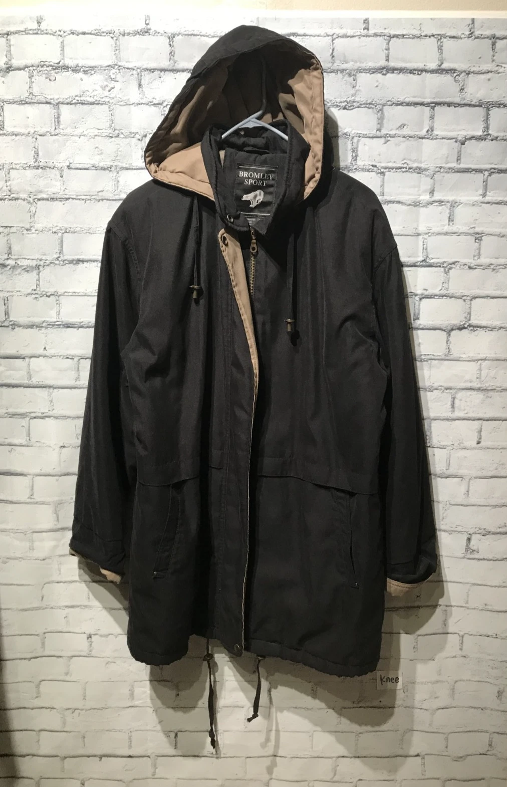 Bromley Sport, Men XS, Black Removable Hood Long Sleeve Puff Jacket Zip/Sanps