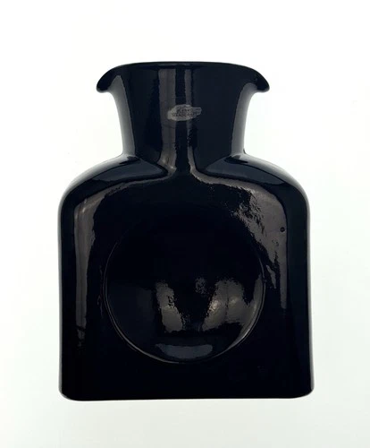 Blenko Glass 1st Annual BCS Convention 384 Water Bottle in Ebony Hand Signed