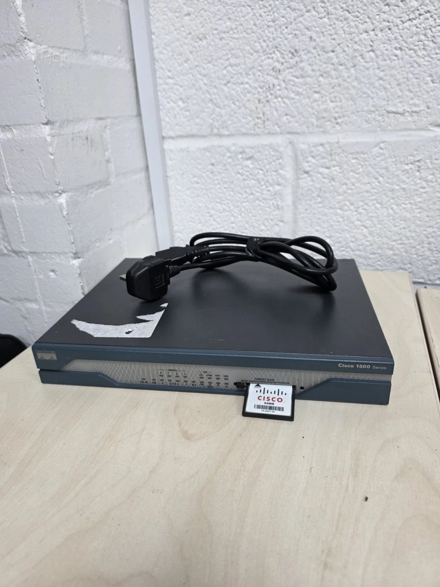 Routeur Cisco 1803/K9 + Carte CF 64 Mo – Matériel Occasion Fonctionnel