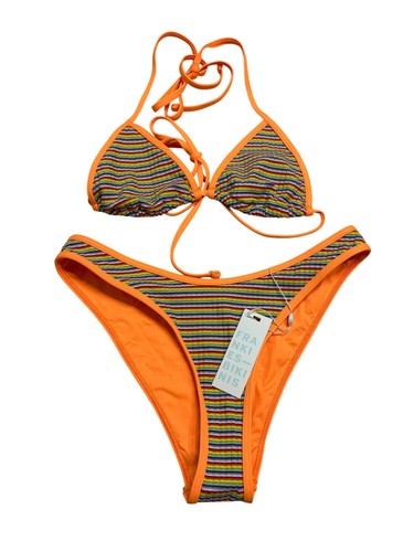 Frankie’s Bikinis Catalina Bikini Bottom and String Triangle Top-sz Medium