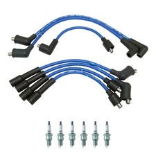 NGK Wire Set & 6 Standard Spark Plugs Kit for Cherokee CJ5 CJ7 J10 J20 Pacer L6