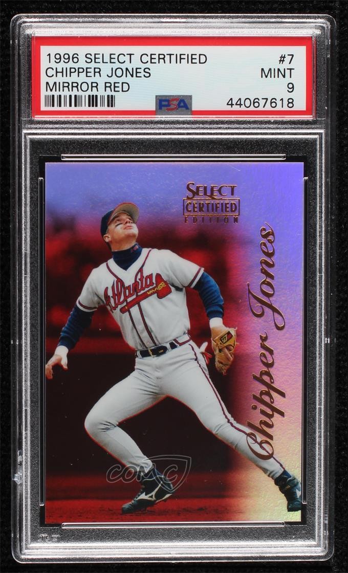 1996 Panini SELECT CERTIFIED Red #7 Chipper Jones front