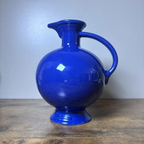 Fiesta Vintage Carafe NO Cork Lid Homer Laughlin Cobalt Blue  9"  VFC READ DESCR