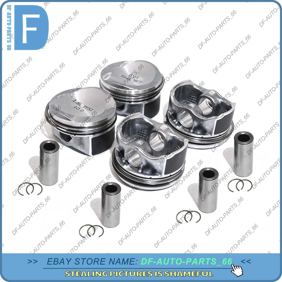 4x MAHLE Pistons & Rings 82.5mm Φ21mm For AUDI A3 A4 A5 TT VW Passat CC 1.8TSI - Image 3 of 4