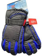 Tru Fit Mens Blue One Size Ski Gloves Winter