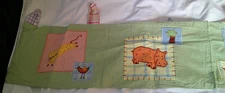 Kids Line Tab Curtain Valance Wild Animals Applique Elephant Zebra Cheetah 60"