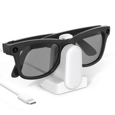 Cisian Charging Dock Compatible with Ray-Ban Meta Smart Glasses small, White