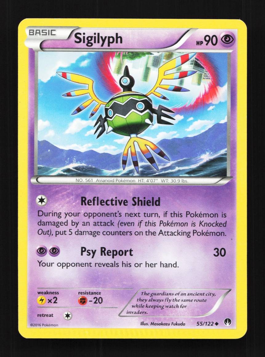 Sigilyph 55/122 LP BREAKpoint English Pokemon Card TCG