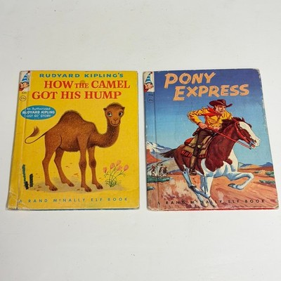 Vintage Rand McNally Elf Books Pony Express Camel Kipling Lot 25c Ed