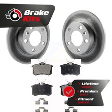 Rear Coated Disc Brake Rotor And Ceramic Pad Kit For 2007-2010 Volkswagen Beetle