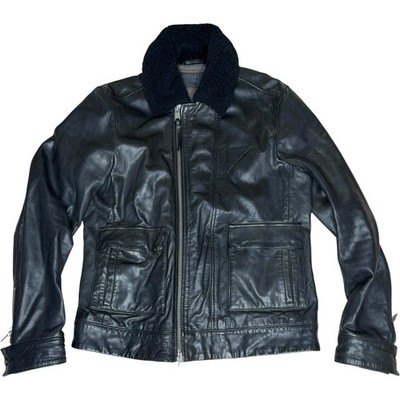 AllSaints Gate Bikerjacke Herren Medium Schwarz Lammleder