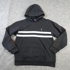 Polo Ralph Lauren Hoodie Mens Large Pullover Sweatshirt Small Pony Chest Stripe