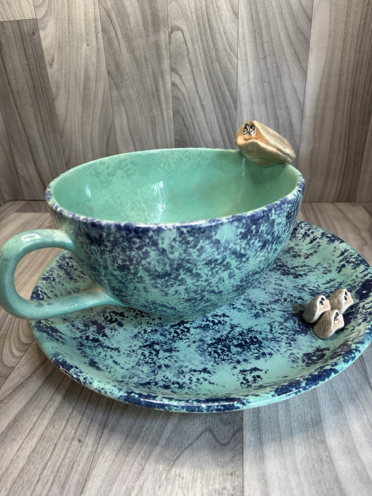 Decorative Chowder Bowl And Plate Set Handmade Extremely Large Same Day Shipping