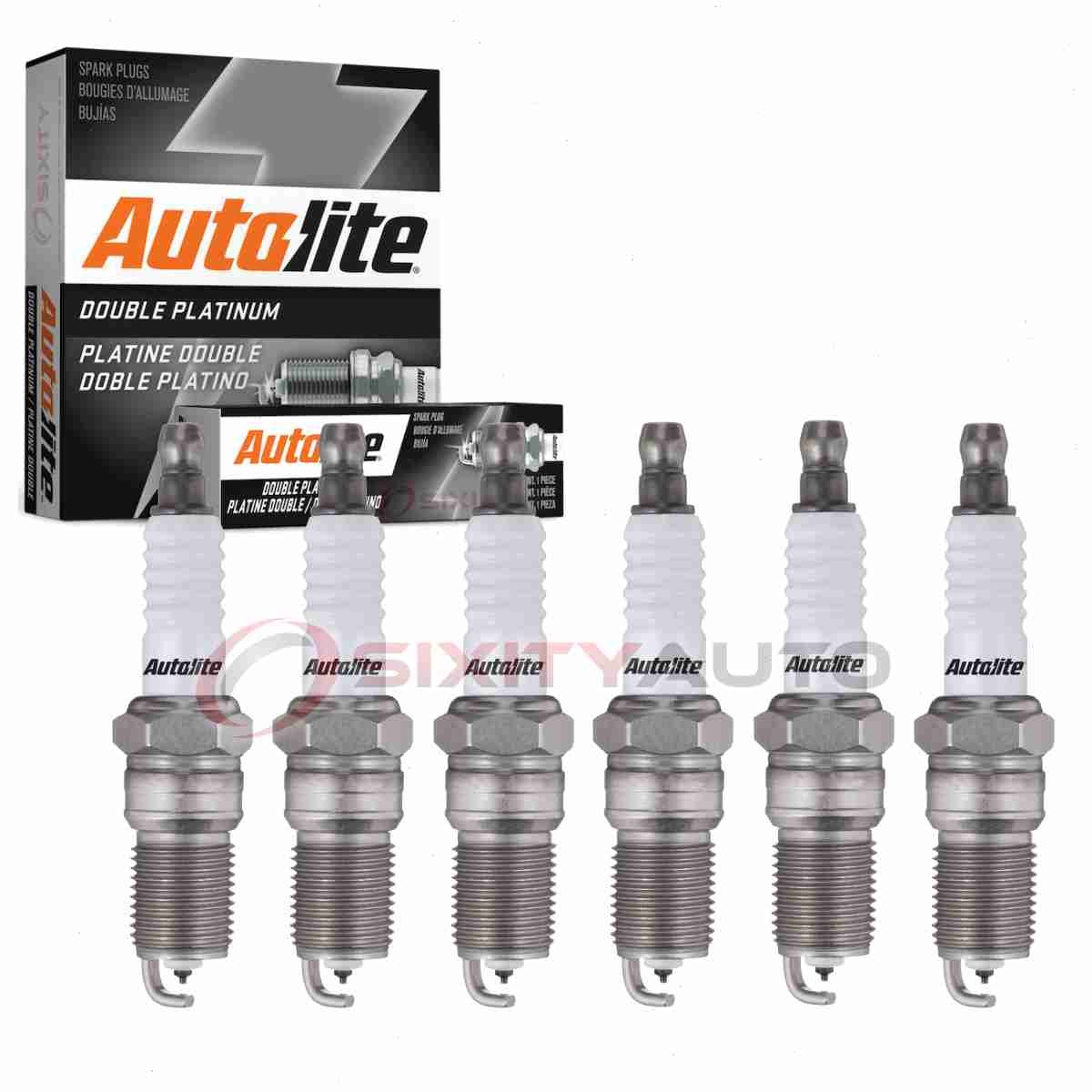 6 pc Autolite Double Platinum Spark Plugs for 1989 Pontiac Firebird 3.8L V6 ou