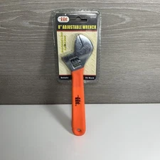 Illinois Industrial Tool 8” Adjustable Wrench Orange Cushion Grip