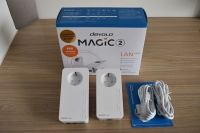 Devolo Magic 2 LAN triple Starter Kit Powerline Adapter   2400 Mbit/s   WIE NEU