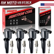 4X OEM Ignition Coil & IRIDIUM Spark Plug for Ford Escape Fusion MKZ 2.0L 2.5L