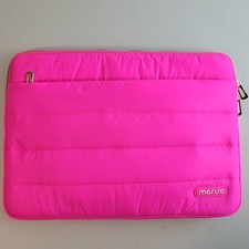 Mosiso 13-13.3" Compatible Rose Red Puffy Laptop Case/Sleeve  Small Cable Bag