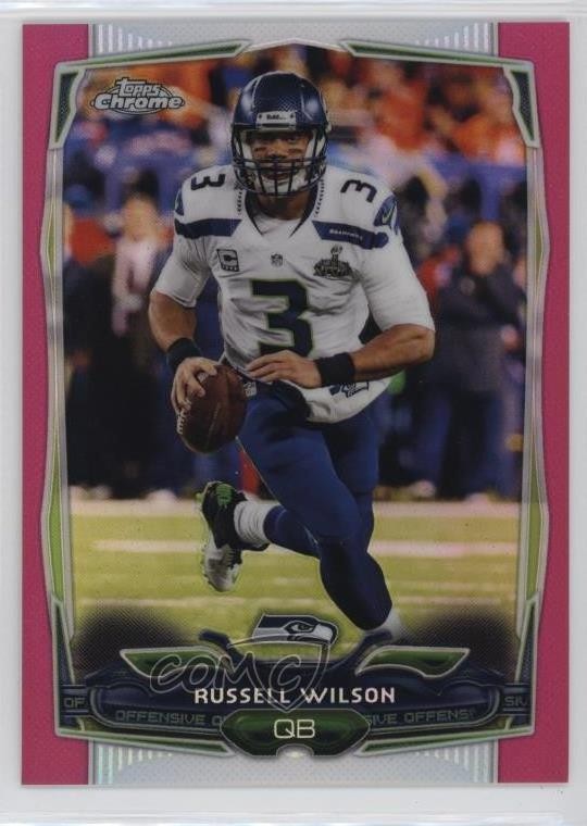 2014 Topps Chrome BCA Pink Refractor 249/399 Russell Wilson #102 0u0k